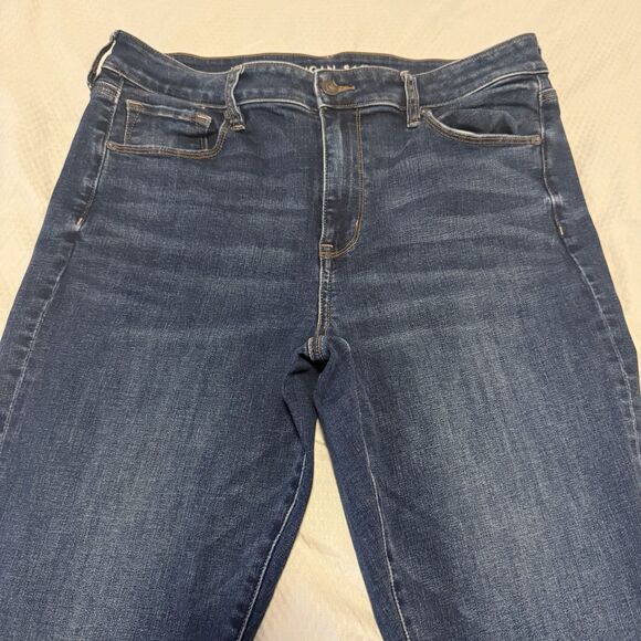 American Eagle High Rise Skinny Kick Flare Jeans Blue Sz 14R Next Level Stretch - Picture 3 of 8
